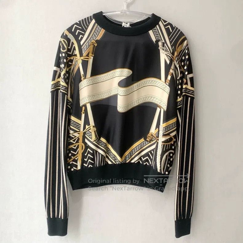 Hermes Hermes Silk Pattern Printed Long Sleeve Size XXS / US 00 / IT 34 - 2 Thumbnail