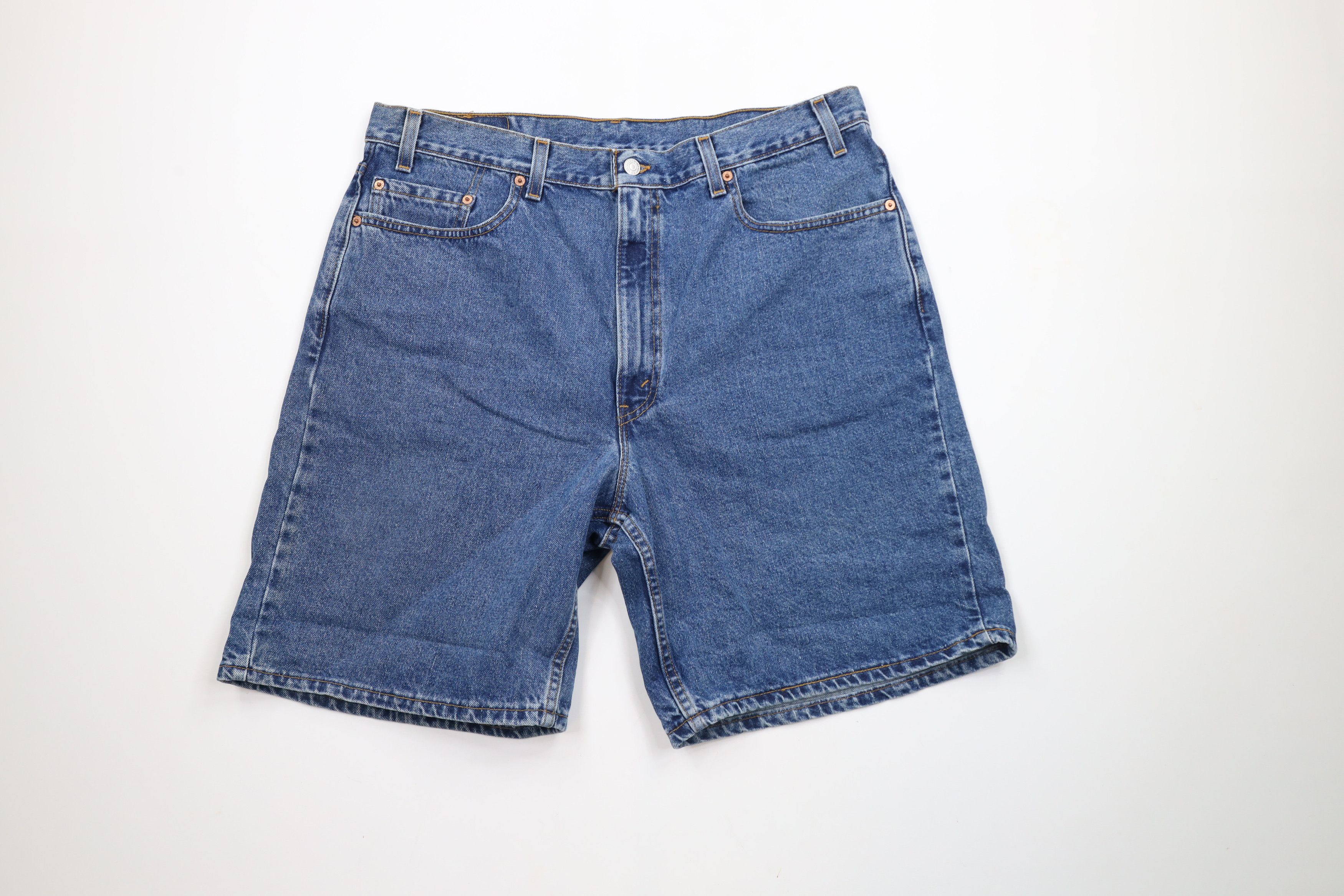 Levi's × Vintage Vintage 90s Levis 550 Fit Denim Jean Shorts Jorts USA Size US 38 / EU 54 - 1 Thumbnail