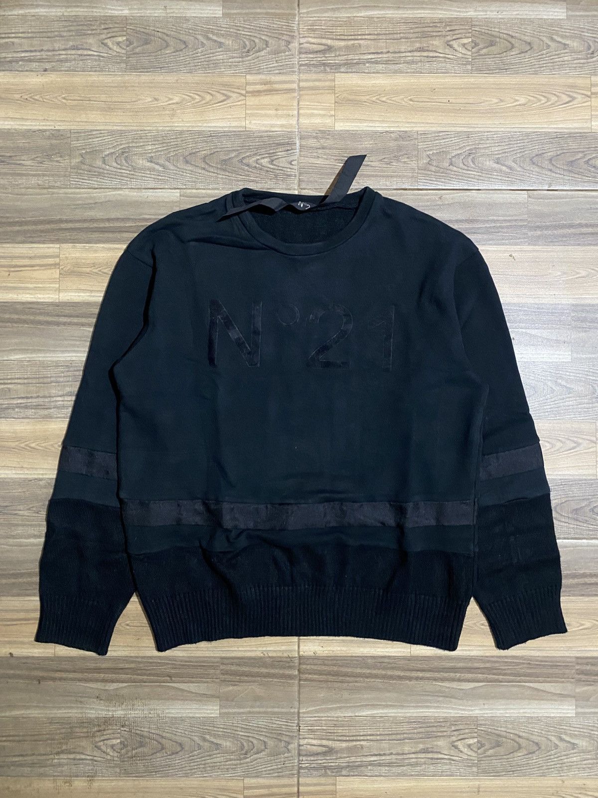 Alessandro Dell'acqua × N21 ALESSANDRO DELL’ACQUA N21 SWEATSHIRT BLACK ON BLACK UNISEX Size US L / EU 52-54 / 3 - 1 Thumbnail