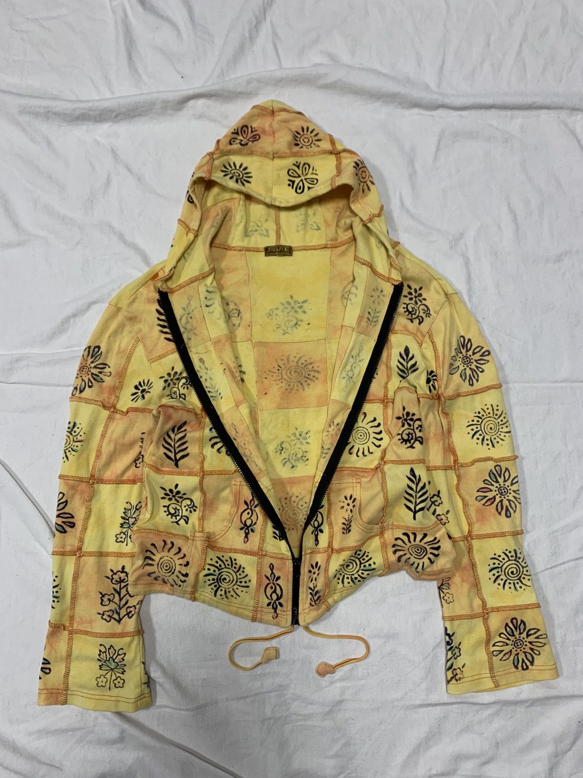 Japanese Brand × Vintage CROPPED VINTAGE Y2K FADED ZIP HOODIE JAPANESE DIESEL STYLE Size US XL / EU 56 / 4 - 9 Thumbnail