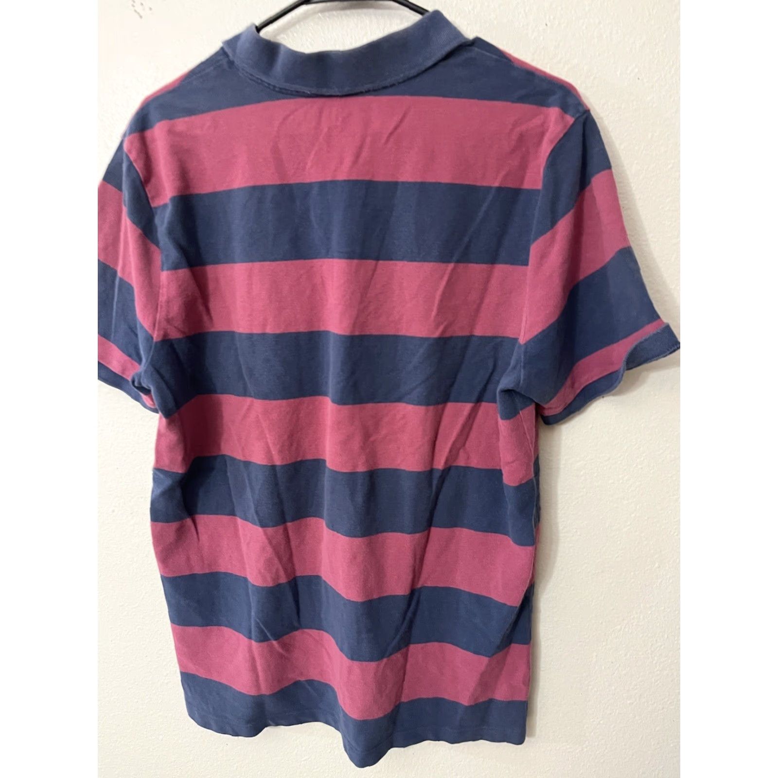 Gap Gap Polo Shirt Mens XL Pink Striped Collared Short Sleeve Cotton Distressed Shirt Size US XL / EU 56 / 4 - 3 Thumbnail