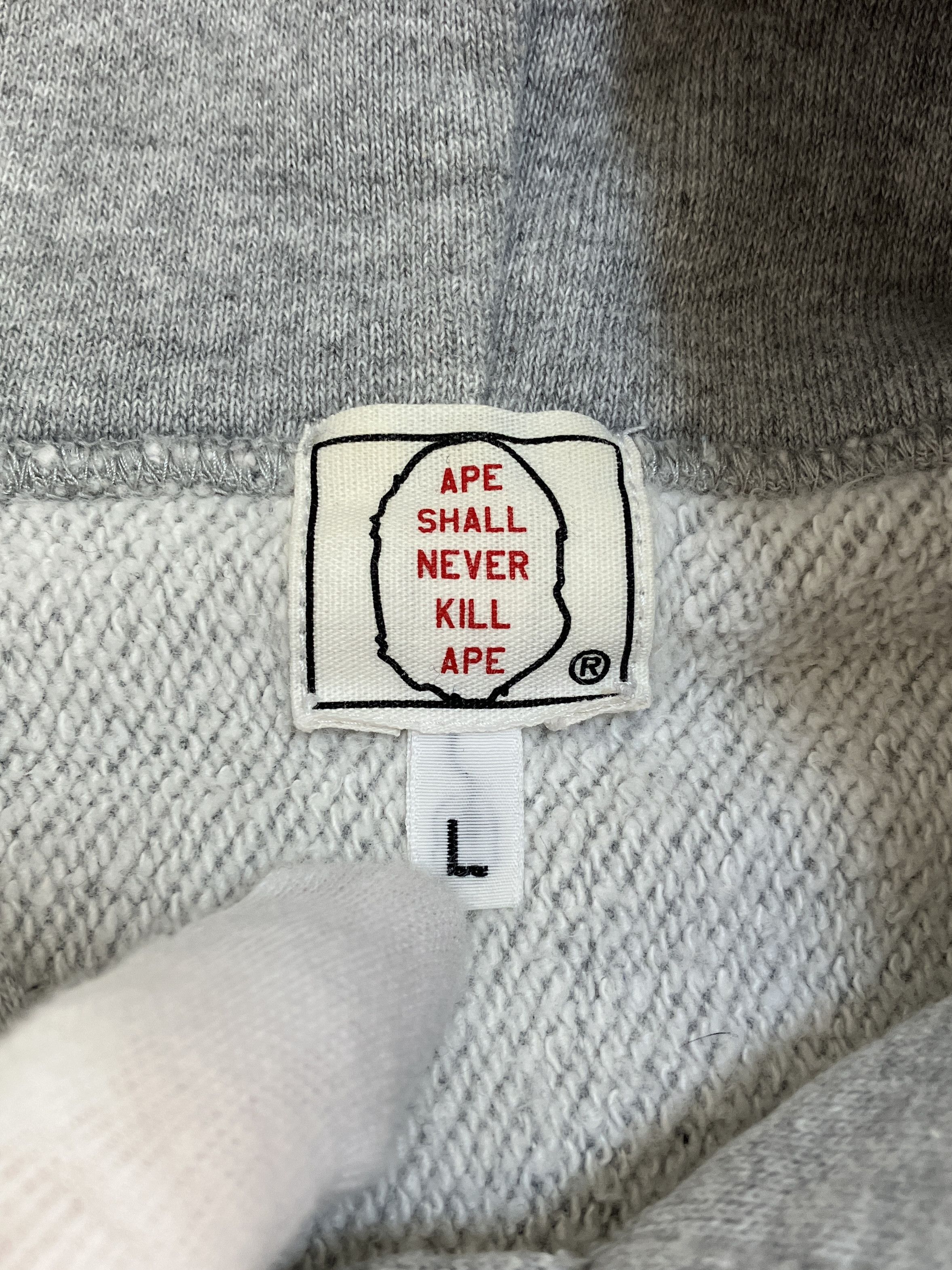 Bape OG Bape Gray Swarovski Spell Out Pullover Hoodie Size US L / EU 52-54 / 3 - 6 Thumbnail
