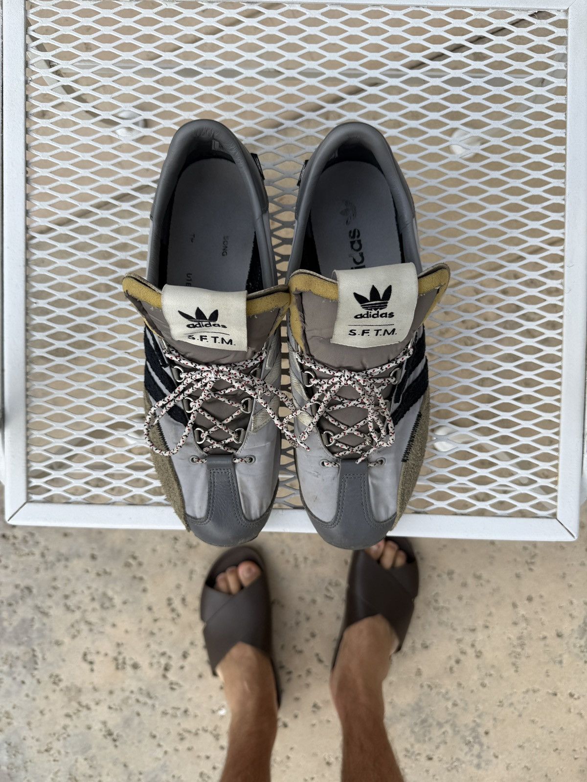 Adidas × Song For The Mute Song for the Mute × adidas Muted Grey Suede & Nylon Sneakers Size US 10 / EU 43 - 4 Thumbnail