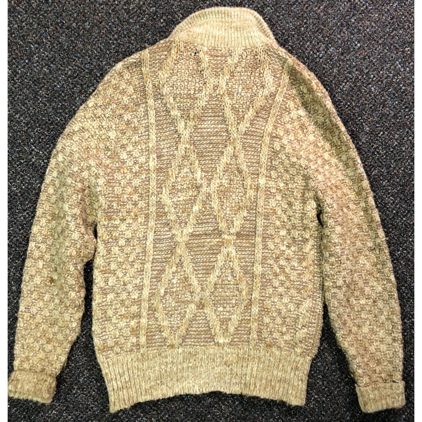 Jockey VINTAGE Jockey Sweater Cable-Knit Collared Zip-Up Medium Women's White Cream Knit Shirt Size M / US 6-8 / IT 42-44 - 4 Thumbnail