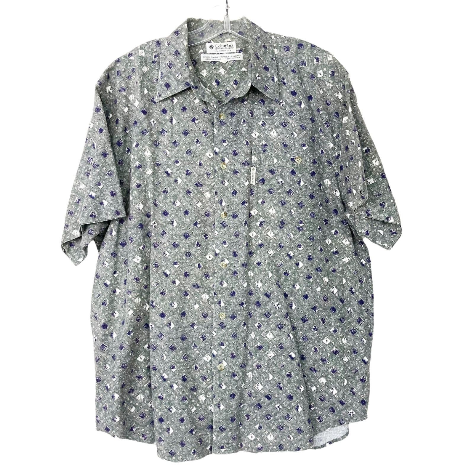 Columbia Columbia Printed Short Sleeve Button Down Shirt Sz L Size US L / EU 52-54 / 3 - 5 Thumbnail