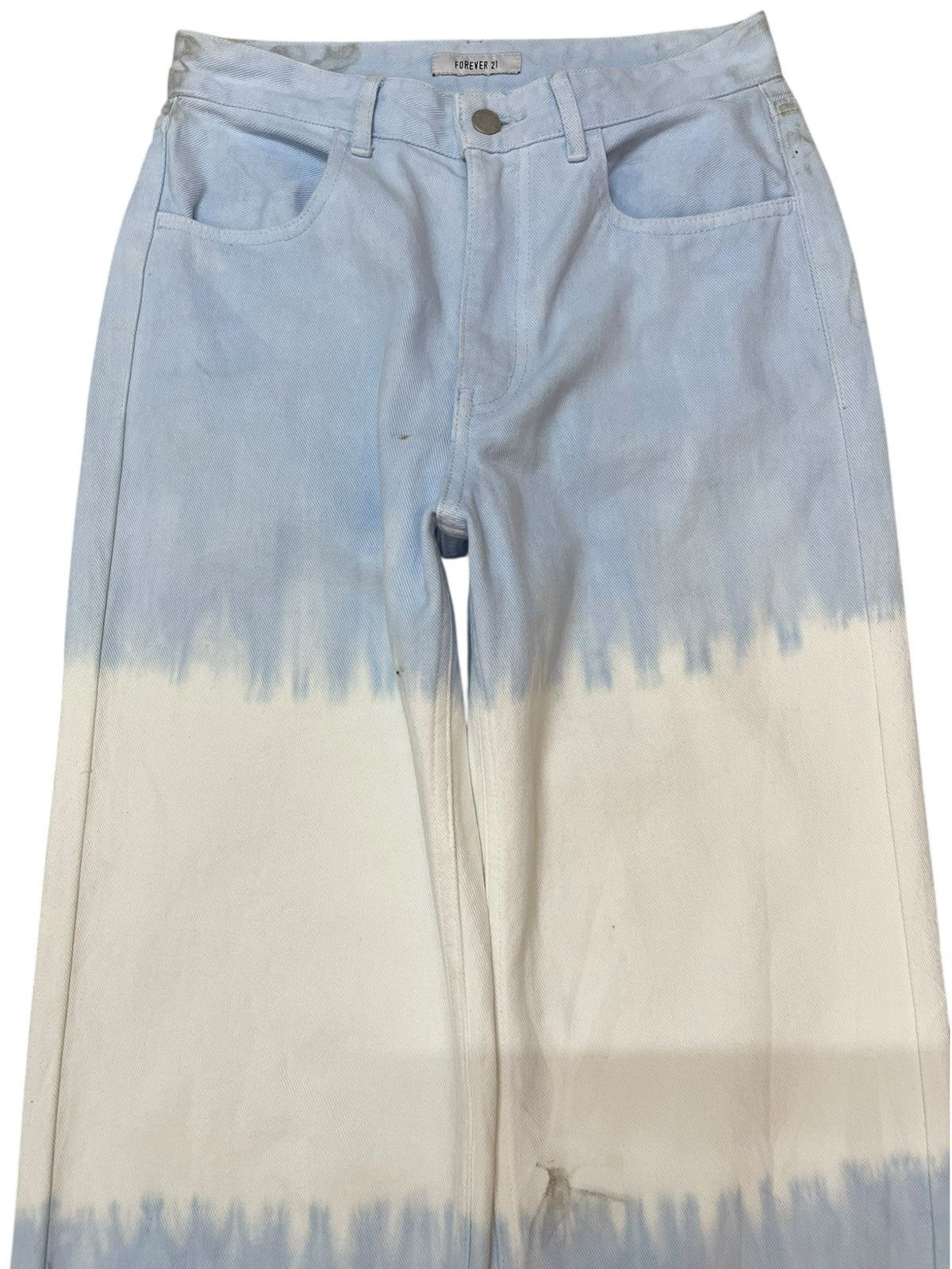 Forever 21 × Le Grande Bleu (L.G.B.) Vintage Forever21 Baggy Dual Tone Layers Denim Size US 27 - 2 Thumbnail
