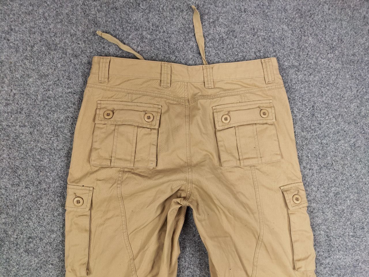 If Six Was Nine Vintage Le Grande Bleu Style Y2K Baige Baggy Cargo Pants Size US 34 / EU 50 - 10 Thumbnail