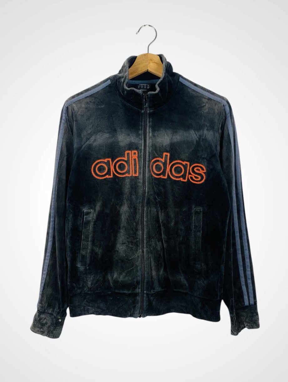 Adidas Vintage Adidas Velvet Jacket Sweater Size US S / EU 44-46 / 1 - 1 Thumbnail