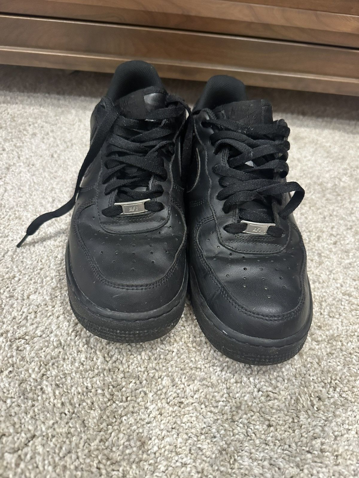 Nike Black nike air force 1s Size US 9.5 / EU 42-43 - 2 Thumbnail