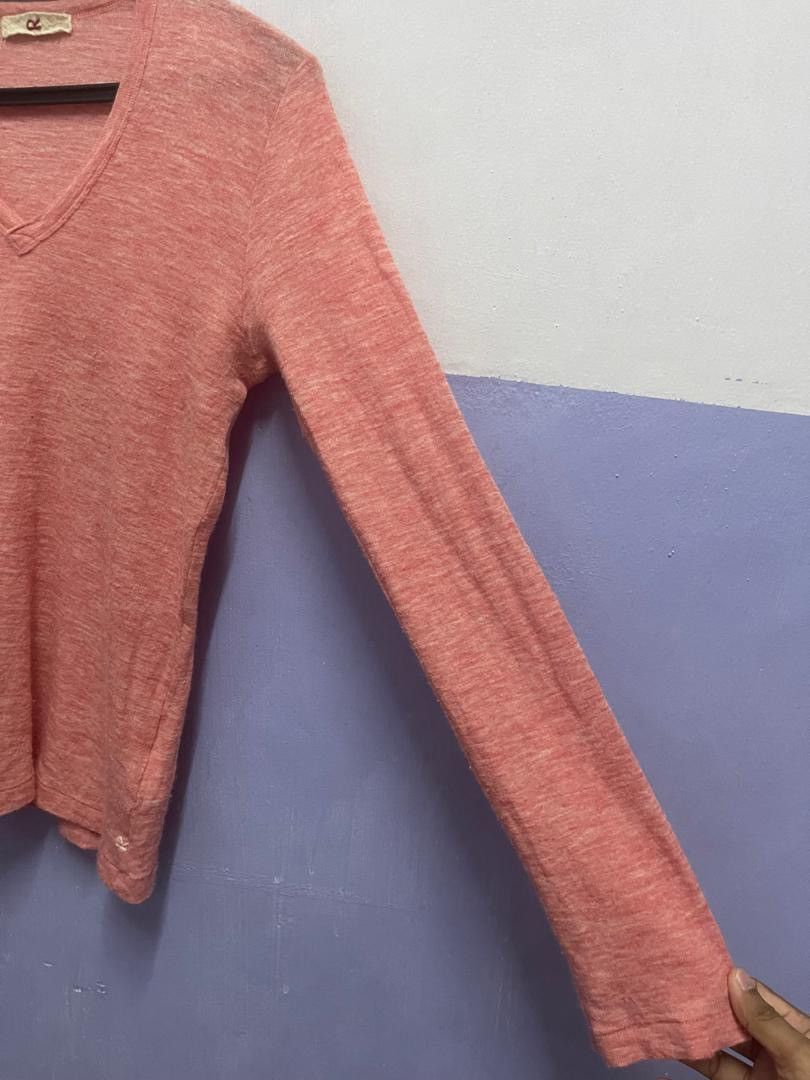45rpm Vintage R 45rpm V Neck Wool Knit Sweater, Size 3, Pink Size S / US 4 / IT 40 - 3 Thumbnail