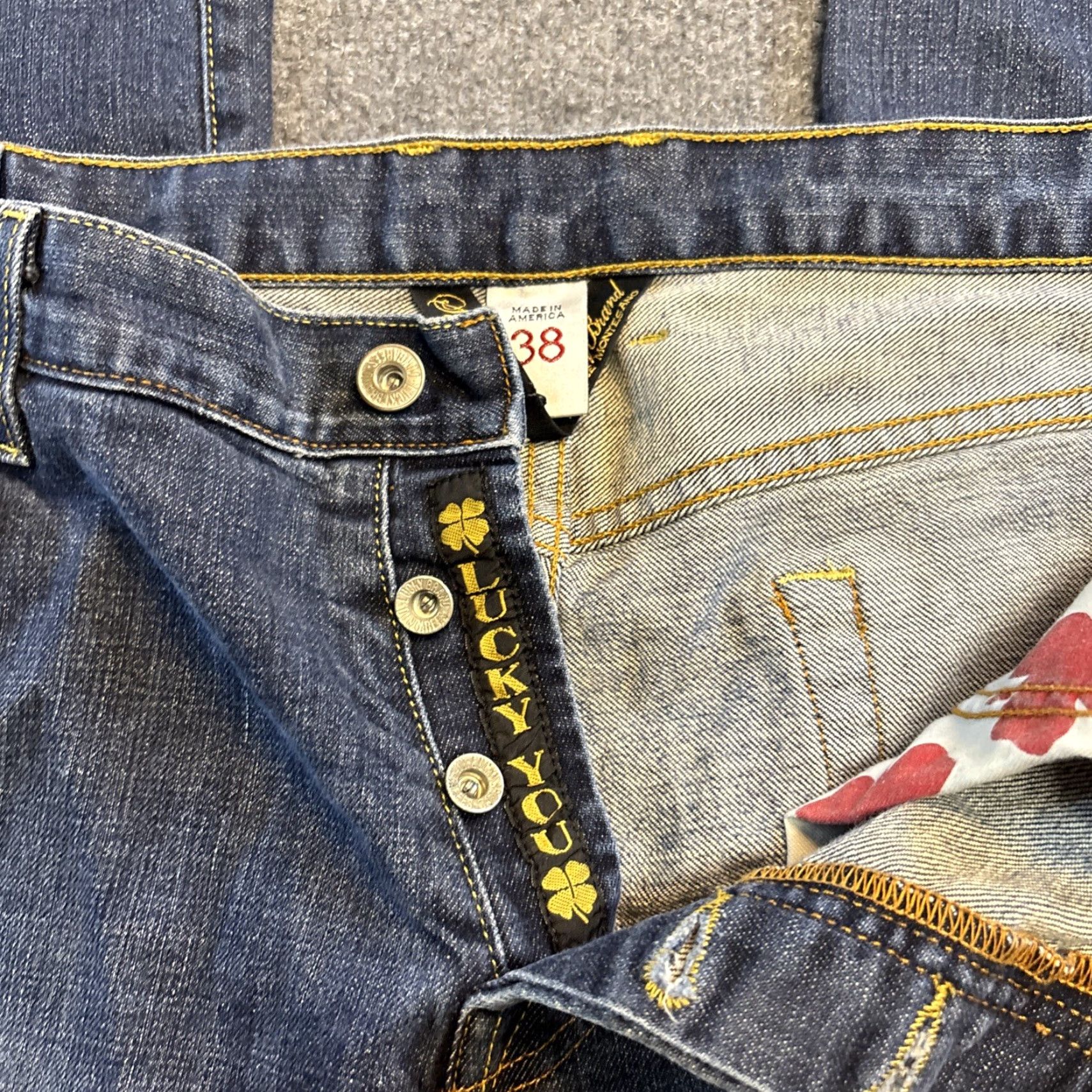 Lucky Brand Lucky Brand Jeans Bootcut Slim Denim Dark Wash 38 Button Fly 30in Inseam Men Size US 38 / EU 54 - 5 Thumbnail