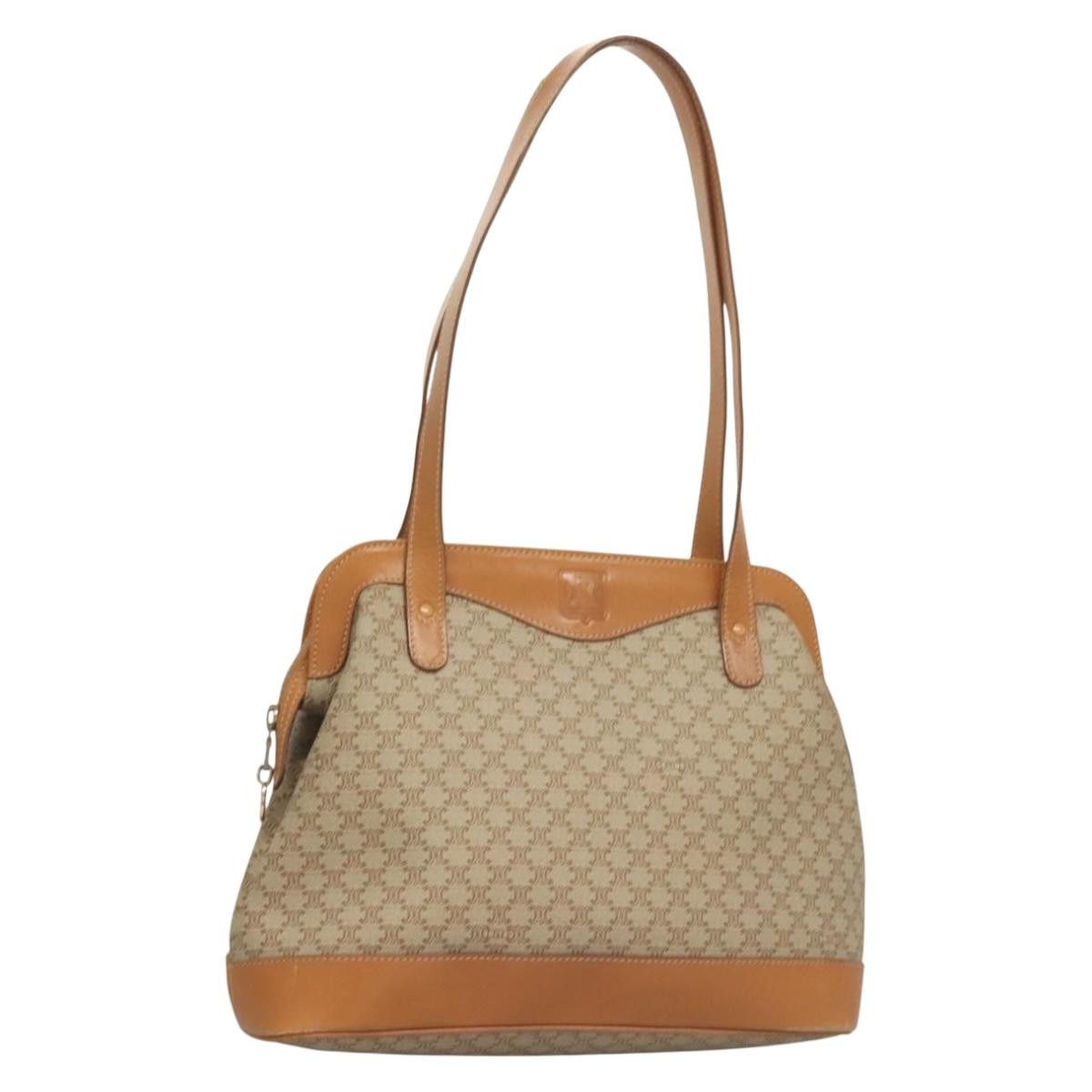 Celine CELINE Macadam Canvas Shoulder Bag Pvc Beige Gold Size ONE SIZE - 1 Thumbnail
