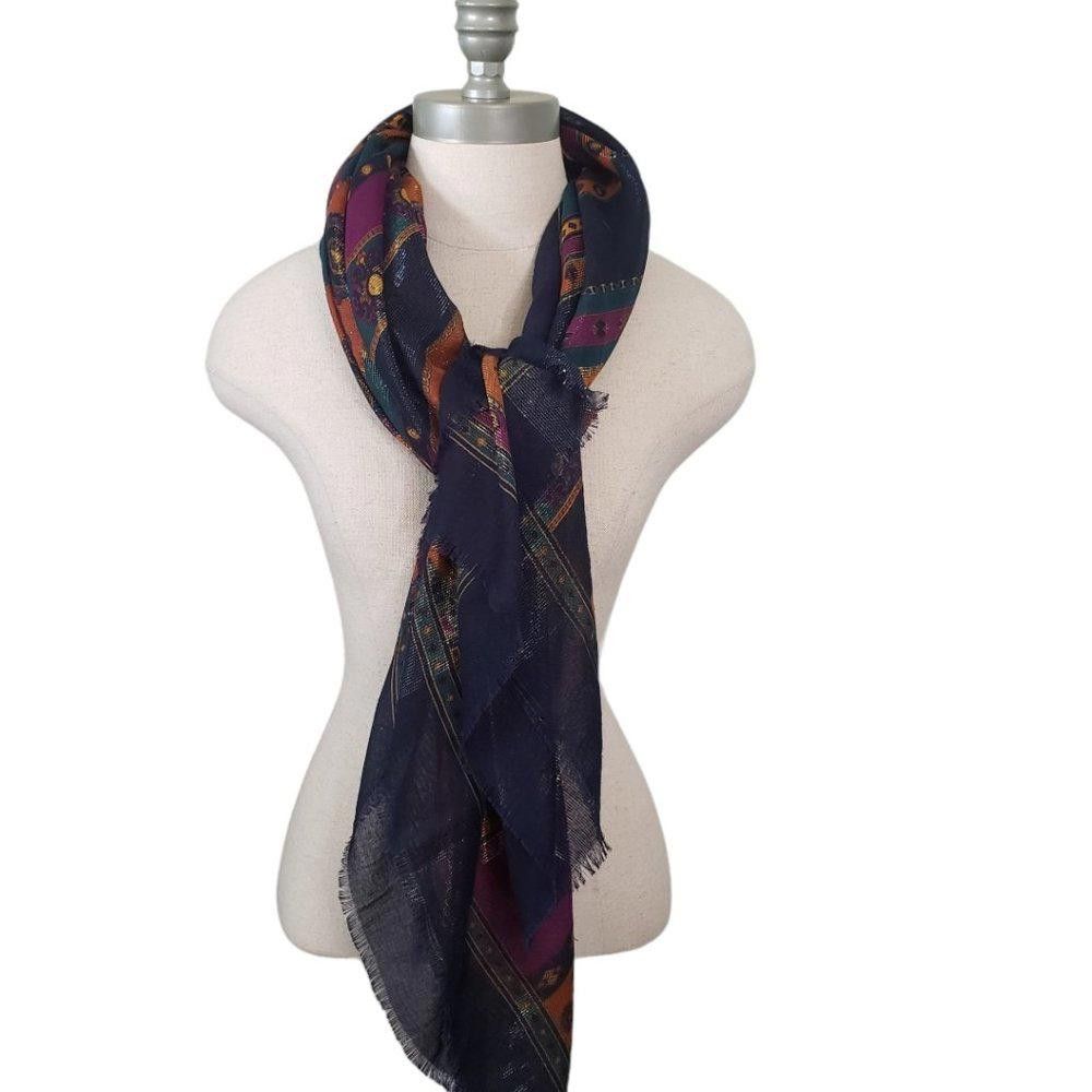 Designer CT836 Indian Motif Sheer Shawl/Wrap Size ONE SIZE - 1 Thumbnail