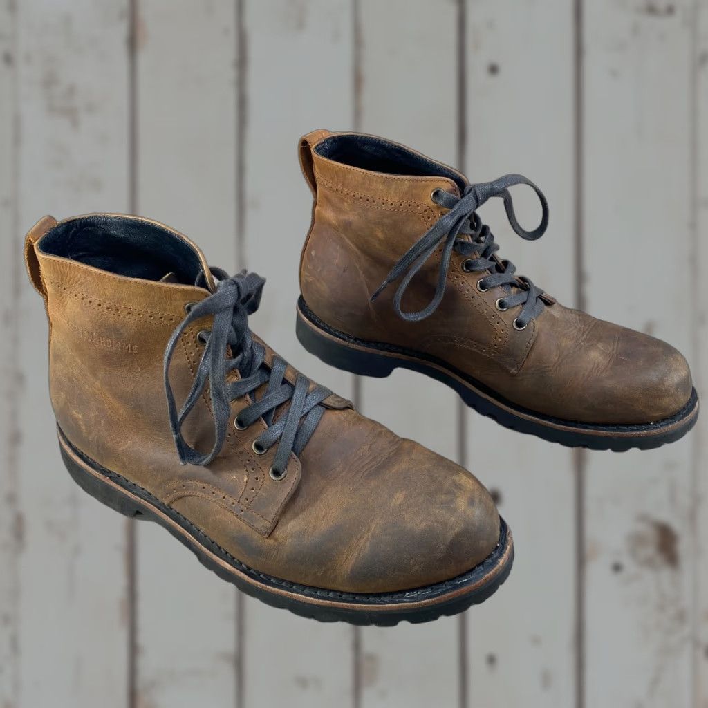 Vibram Broken Homme Mens 12 Brown Leather Tydus Boot Lace Up Vibram Gumlite Sole USA - Boot - Leather - Brown - 12 - Mens Size US 12 / EU 45 - 1 Thumbnail