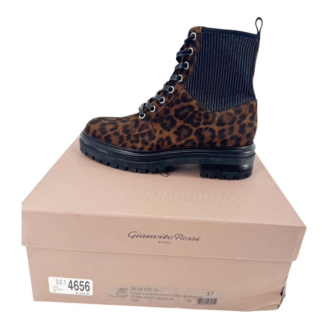 Gianvito Rossi Gianvito Rossi Suede Animal Print Ankle Boots Size US 7 / IT 37 - 5 Thumbnail