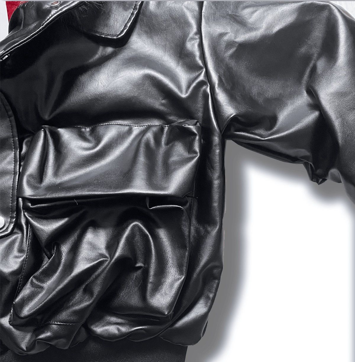 Japanese Brand Leather Faux Fur Bomber Jacket Size US M / EU 48-50 / 2 - 5 Thumbnail