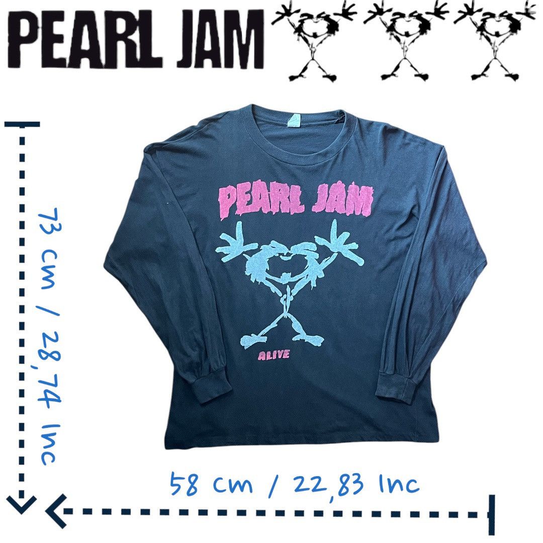 Band Tees × Vintage Pearl Jam Alive Long Sleeve 1992 Size US XL / EU 56 / 4 - 2 Thumbnail
