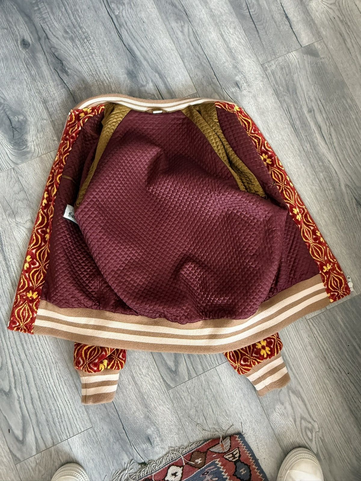 Gucci Gucci Garden Velvet Jacquard Bomber Jacket Size US S / EU 44-46 / 1 - 16 Thumbnail