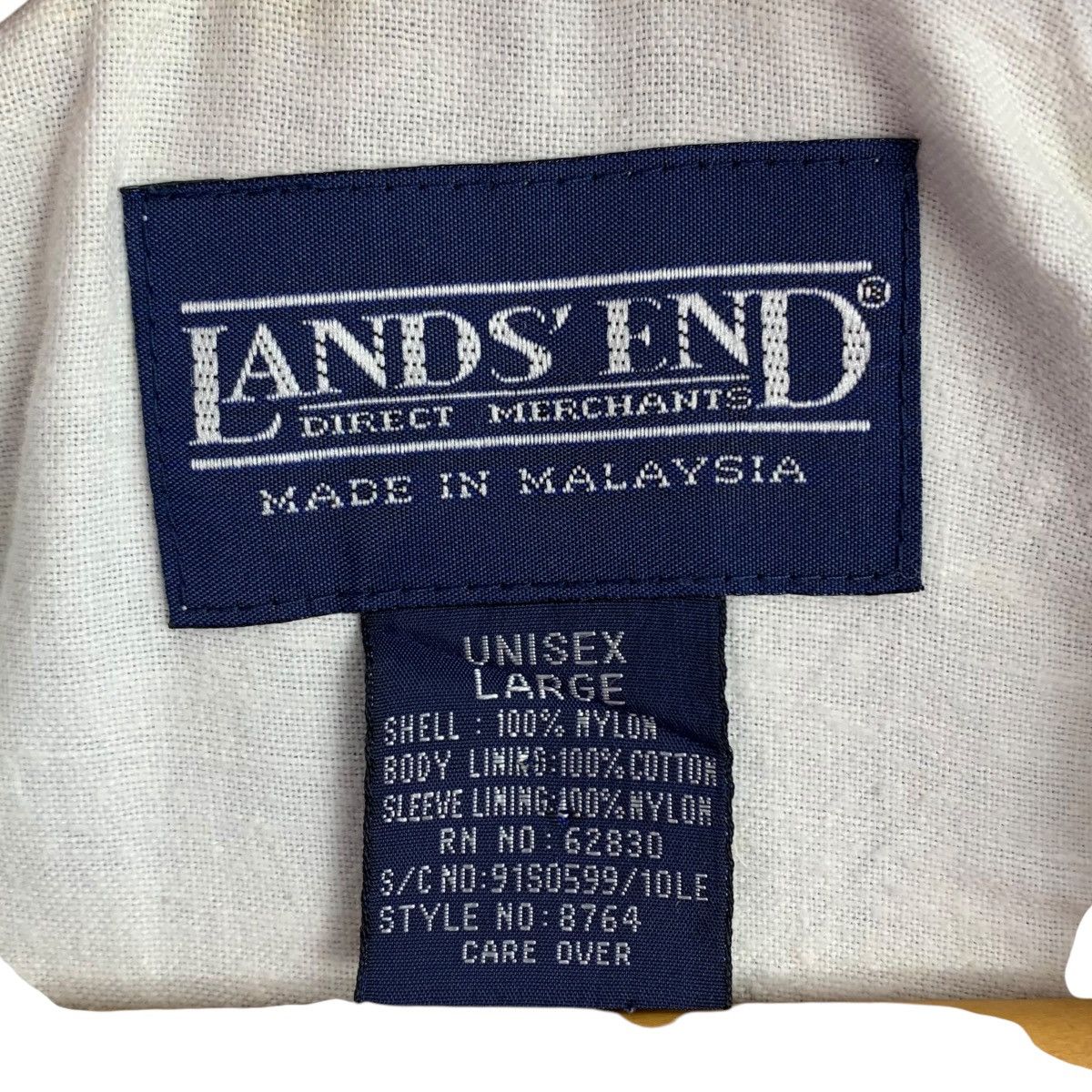 Lands' End LANDS' END Anorak Design Blue Hooded Bomber Jacket Size US L / EU 52-54 / 3 - 7 Thumbnail