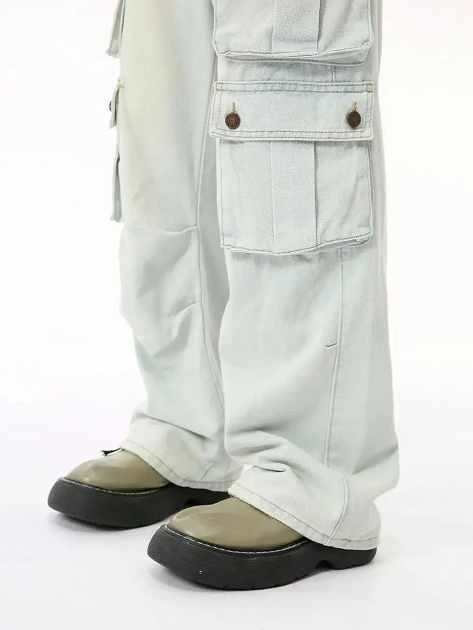Japanese Brand Retro wide leg pocket jeans Size US 32 / EU 48 - 2 Thumbnail