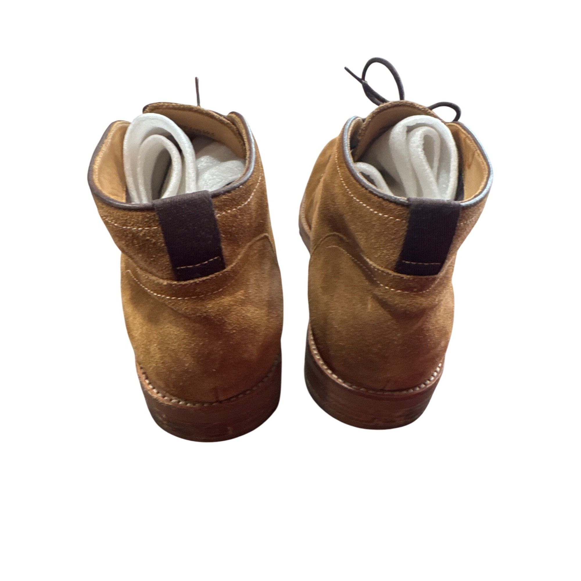 Designer Warfield Grand Mens Brown Leather Suede Ankle Chukka Boots S Size US 10.5 / EU 43-44 - 8 Thumbnail