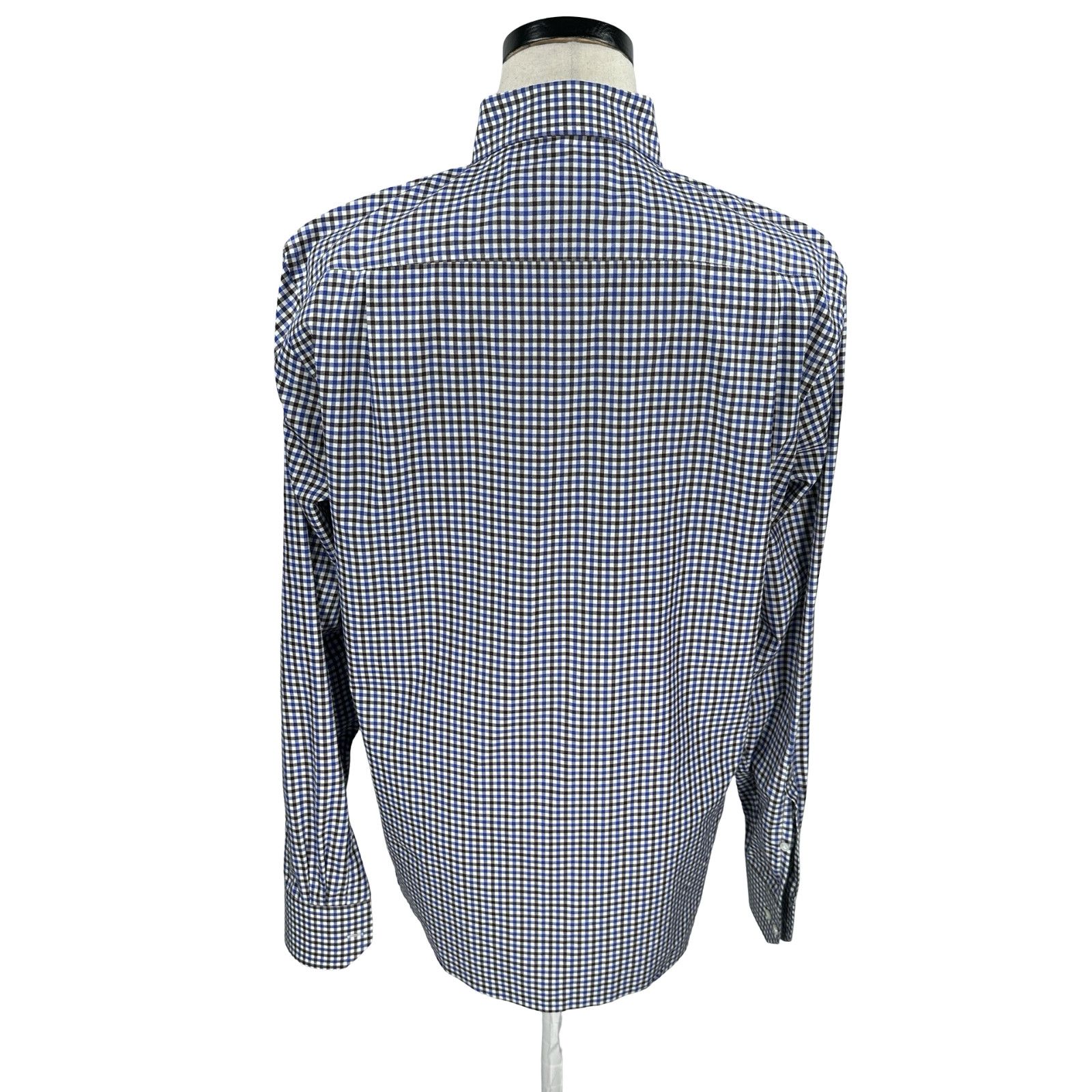 Peter Millar Peter Millar Shirt Mens L White Blue Check Egyptian Cotton Size US L / EU 52-54 / 3 - 5 Thumbnail