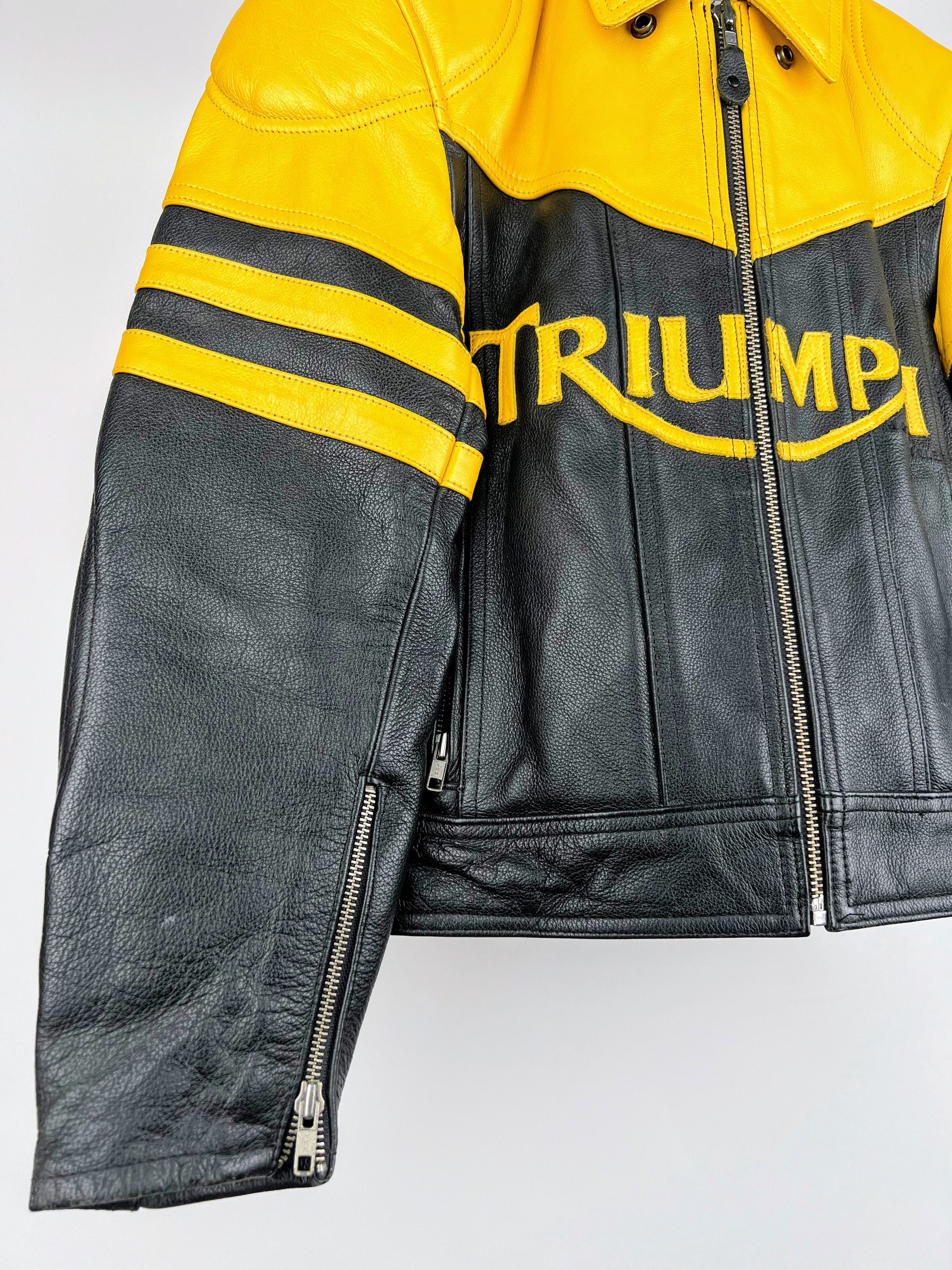 Genuine Leather 🔥 Triumph 🔥 Leather Biker Jacket Streetwear Motorcycle Size US XL / EU 56 / 4 - 4 Thumbnail