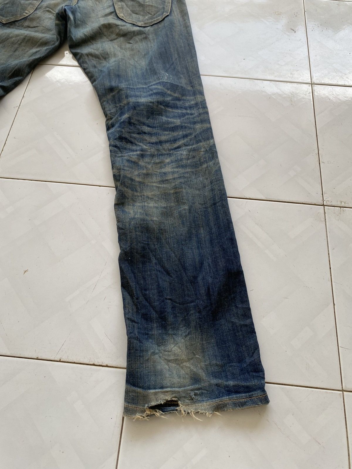 Lee Lee x TK Mixpice Purple Yarn Thrased Denim Size US 34 / EU 50 - 6 Thumbnail