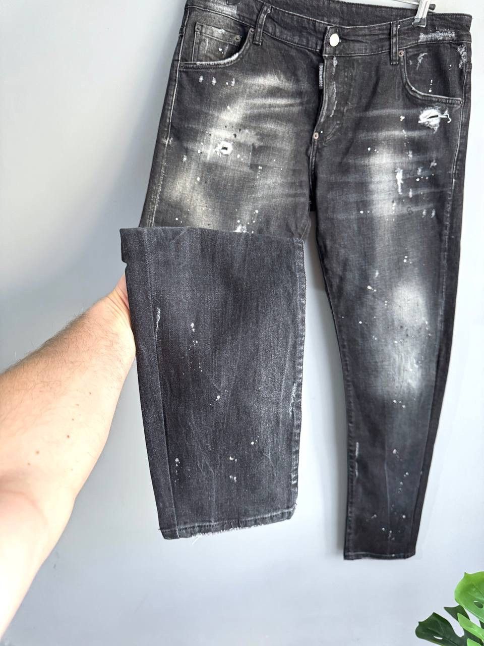 Dsquared2 Dsquared2 Black Distressed Men's Slim Jeans Size 56 W36 L32 Size US 36 / EU 52 - 7 Thumbnail