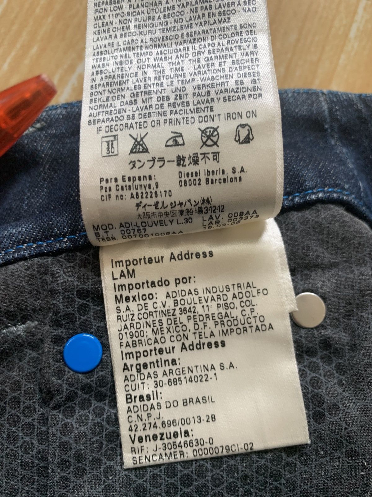 Adidas × Diesel Rare Diesel x Adidas ADI-LOUVELY Stretch Flare Jeans Pants Size US 27 - 20 Thumbnail