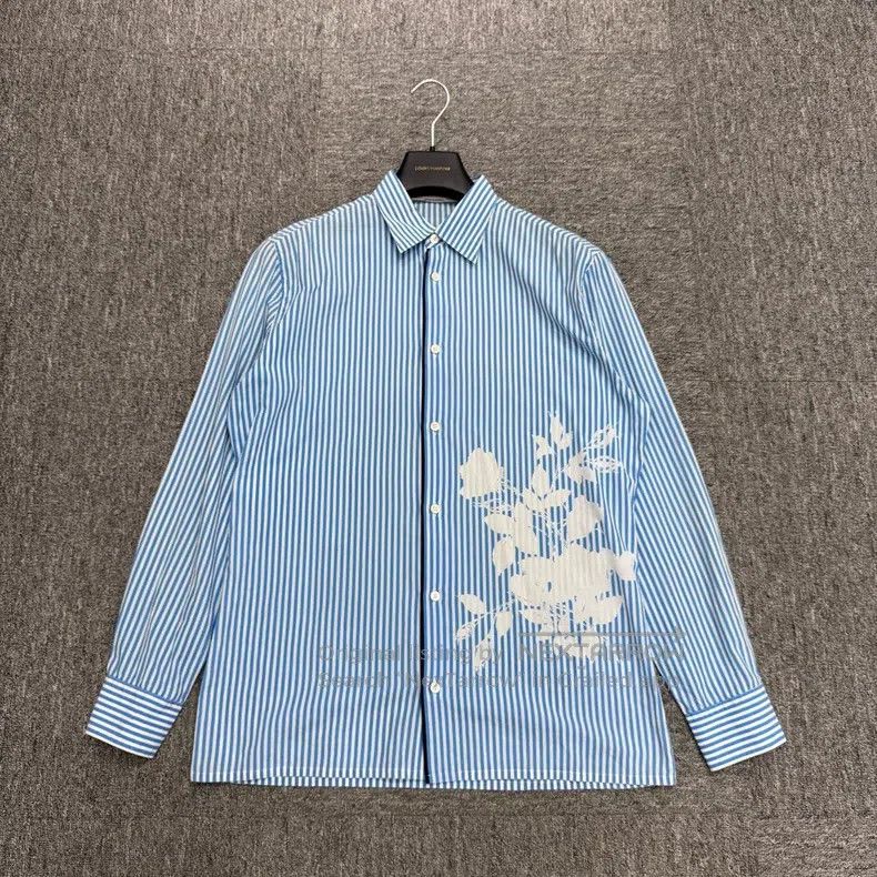 Hermes Hermes size 39 Splash paint floral striped shirt Size US M / EU 48-50 / 2 - 1 Thumbnail