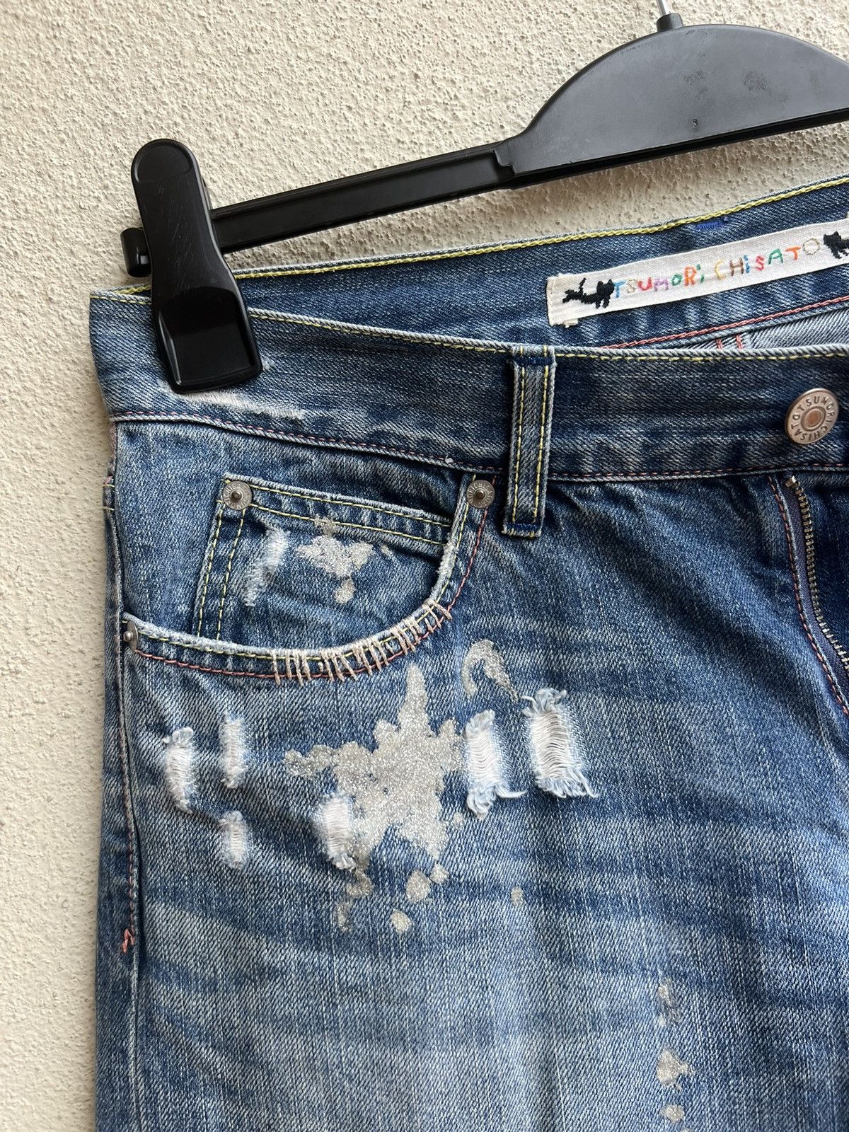 Tsumori Chisato Tsumori Chisato Distressed Denim Painter Short Pant Size US 30 / EU 46 - 8 Thumbnail