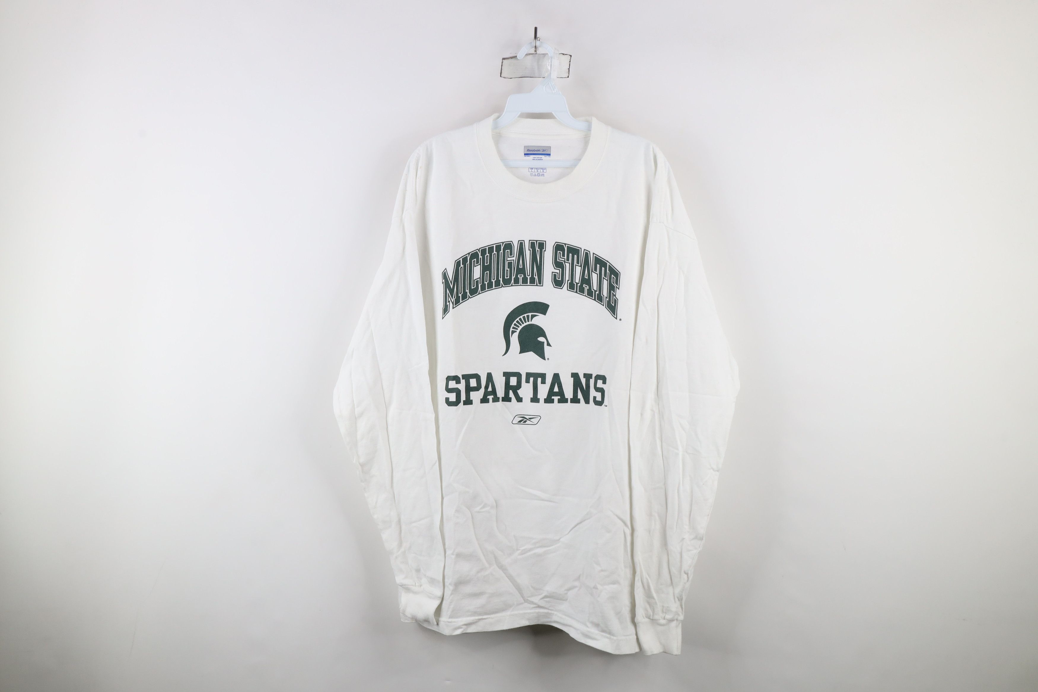 Reebok × Vintage Vintage Reebok Michigan State University Long Sleeve T-Shirt Size US L / EU 52-54 / 3 - 1 Thumbnail