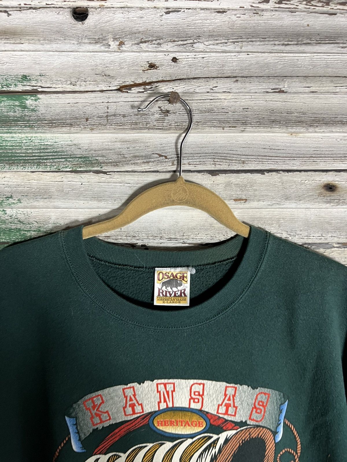 Vintage Vintage Kansas Sweatshirt Size US XL / EU 56 / 4 - 3 Thumbnail