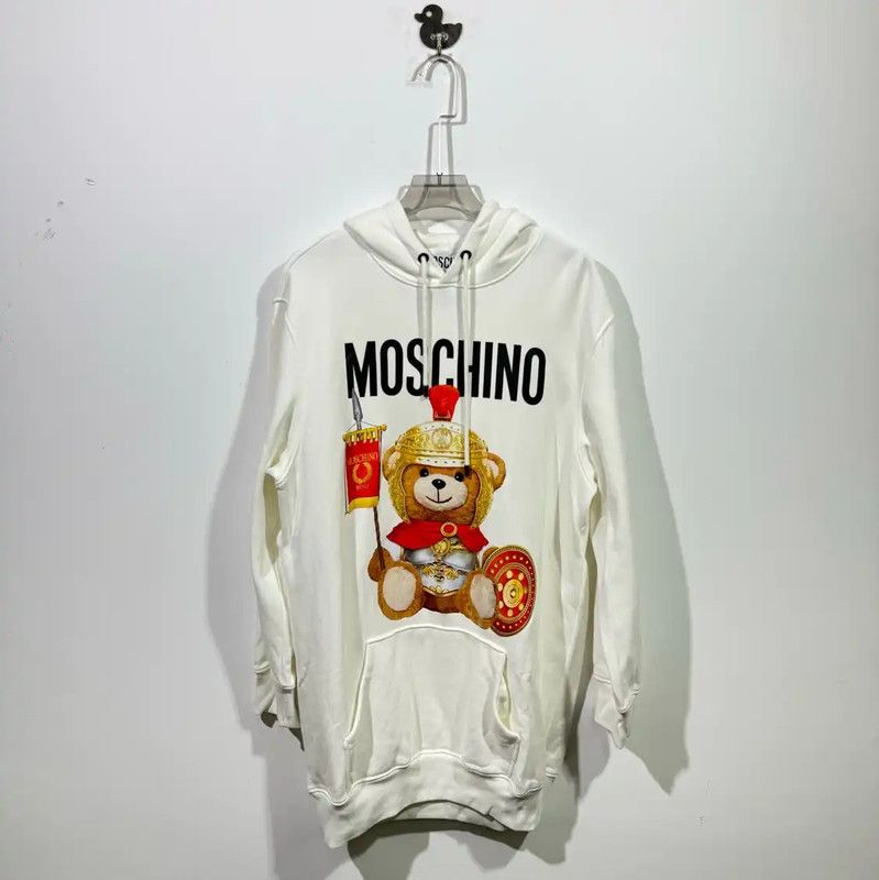 Moschino Moschino White Cotton Womens Hoodie 0089 Size XS / US 0-2 / IT 36-38 - 1 Thumbnail