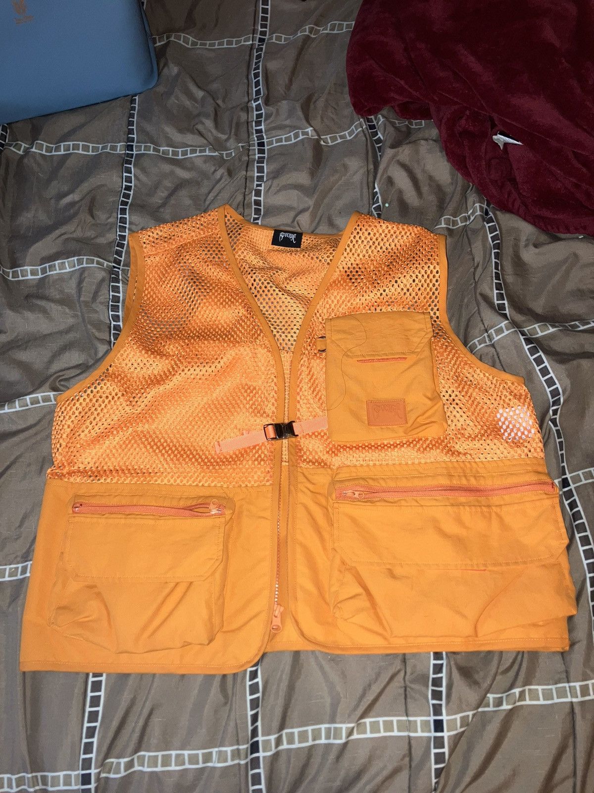 image of Revenge Mesh Cargo Utility Safety Vest in Orange, Men's (Size Medium)