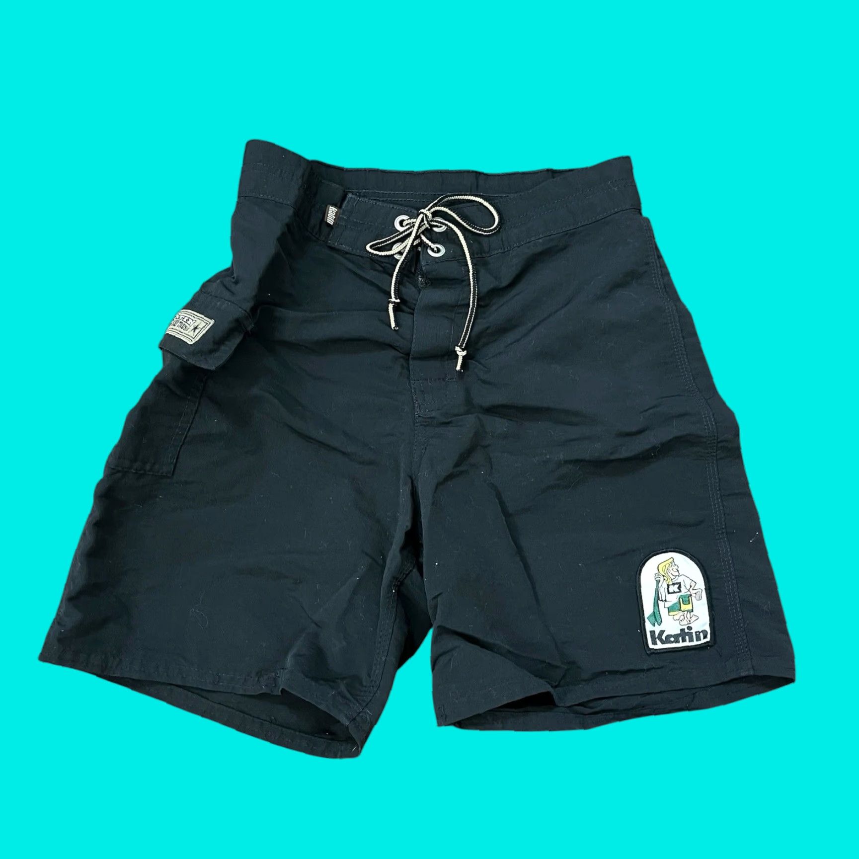 Katin VINTAGE Katin Surf Trunks Shorts Men Size 26 Black Boardshorts 80s Beach Quick Dry Size US 26 / EU 42 - 1 Thumbnail