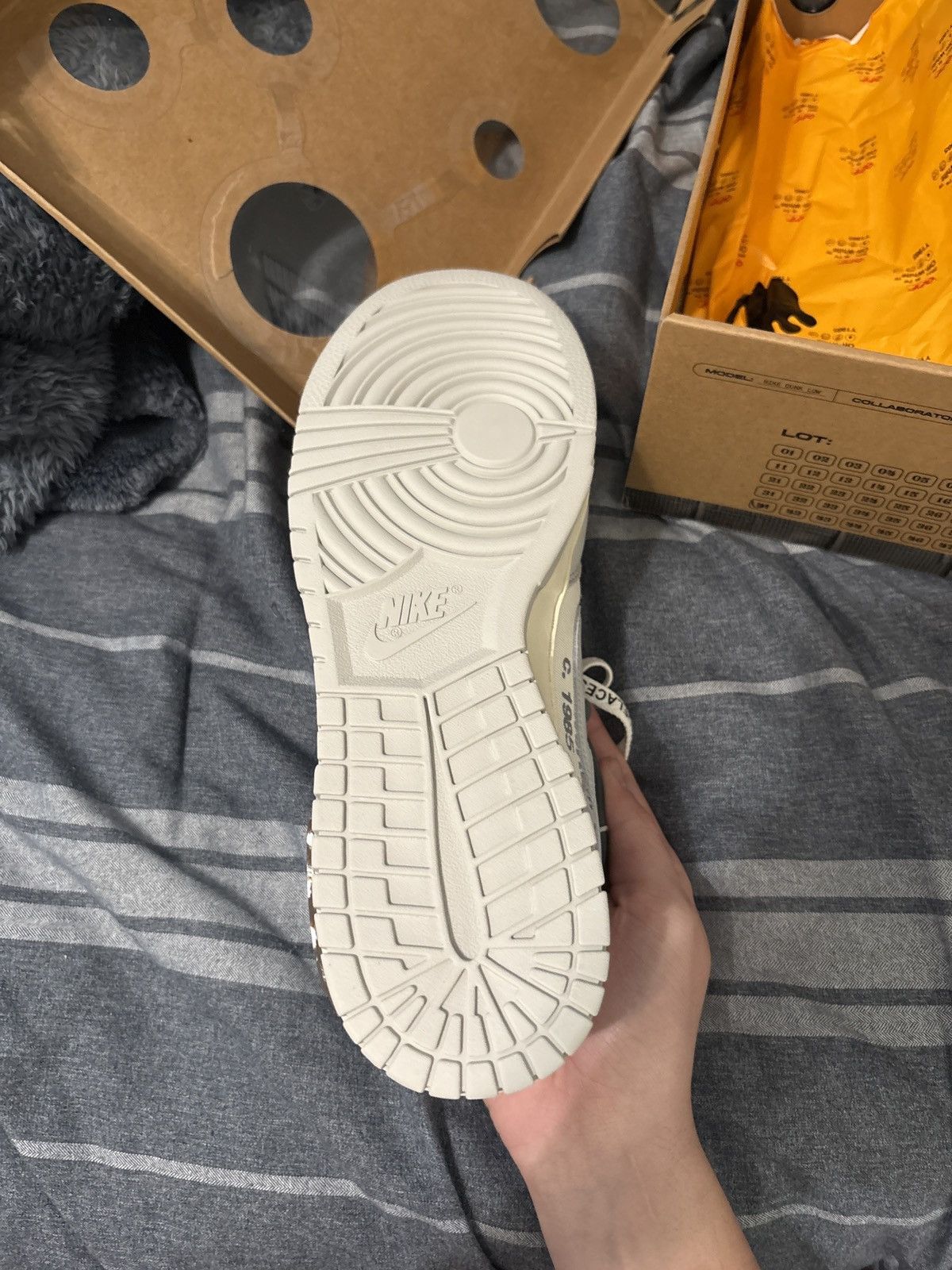 Off-White × Virgil Abloh Nike Off-White Dunk Lot 41/50 Size US 12 / EU 45 - 6 Thumbnail