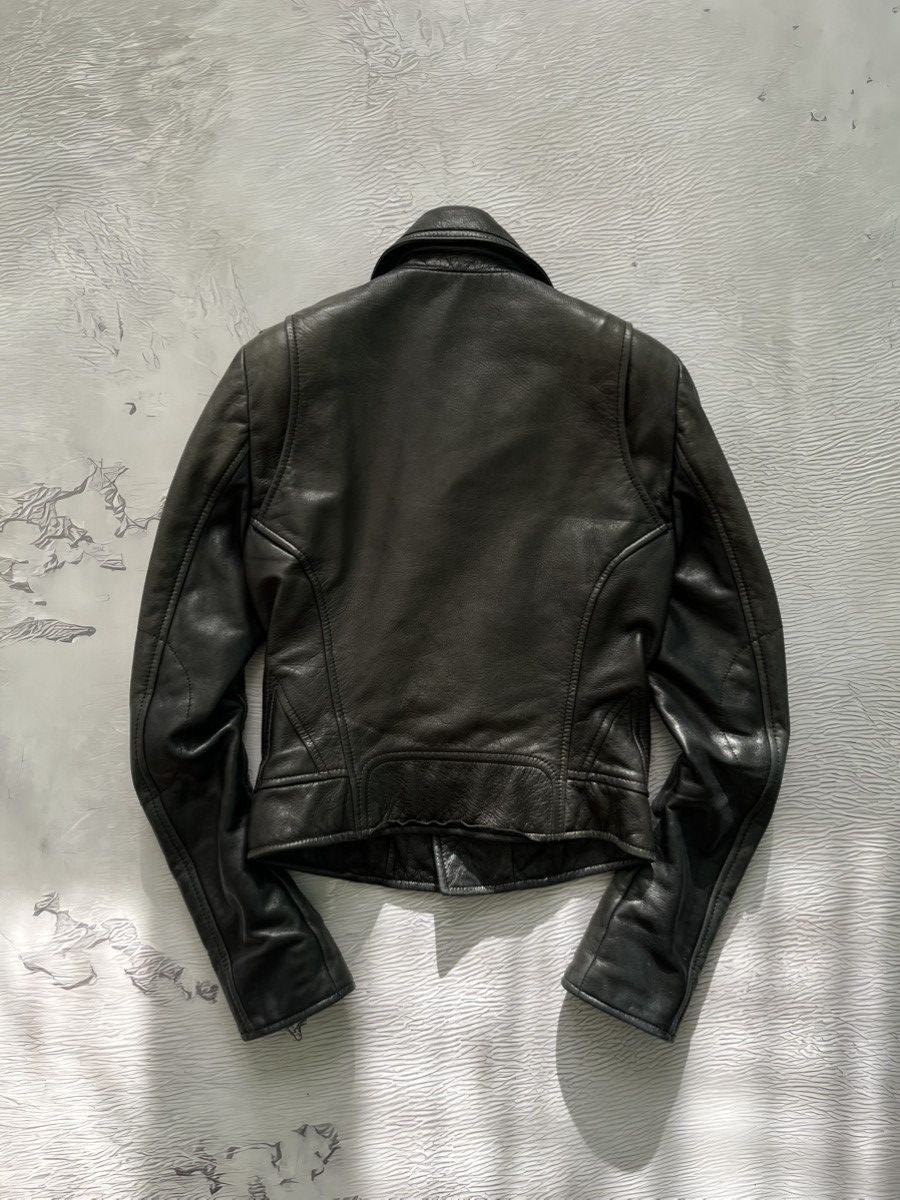 Balenciaga Balenciaga Vintage Leather Moto Jacket Luxury Black Size XS / US 0-2 / IT 36-38 - 22 Thumbnail