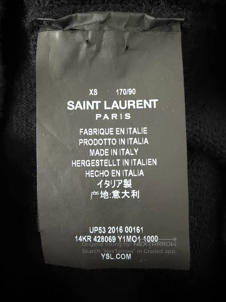 Saint Laurent Paris Saint Laurent Paris Black High Neck Cashmere Sweater Size US XS / EU 42 / 0 - 4 Thumbnail