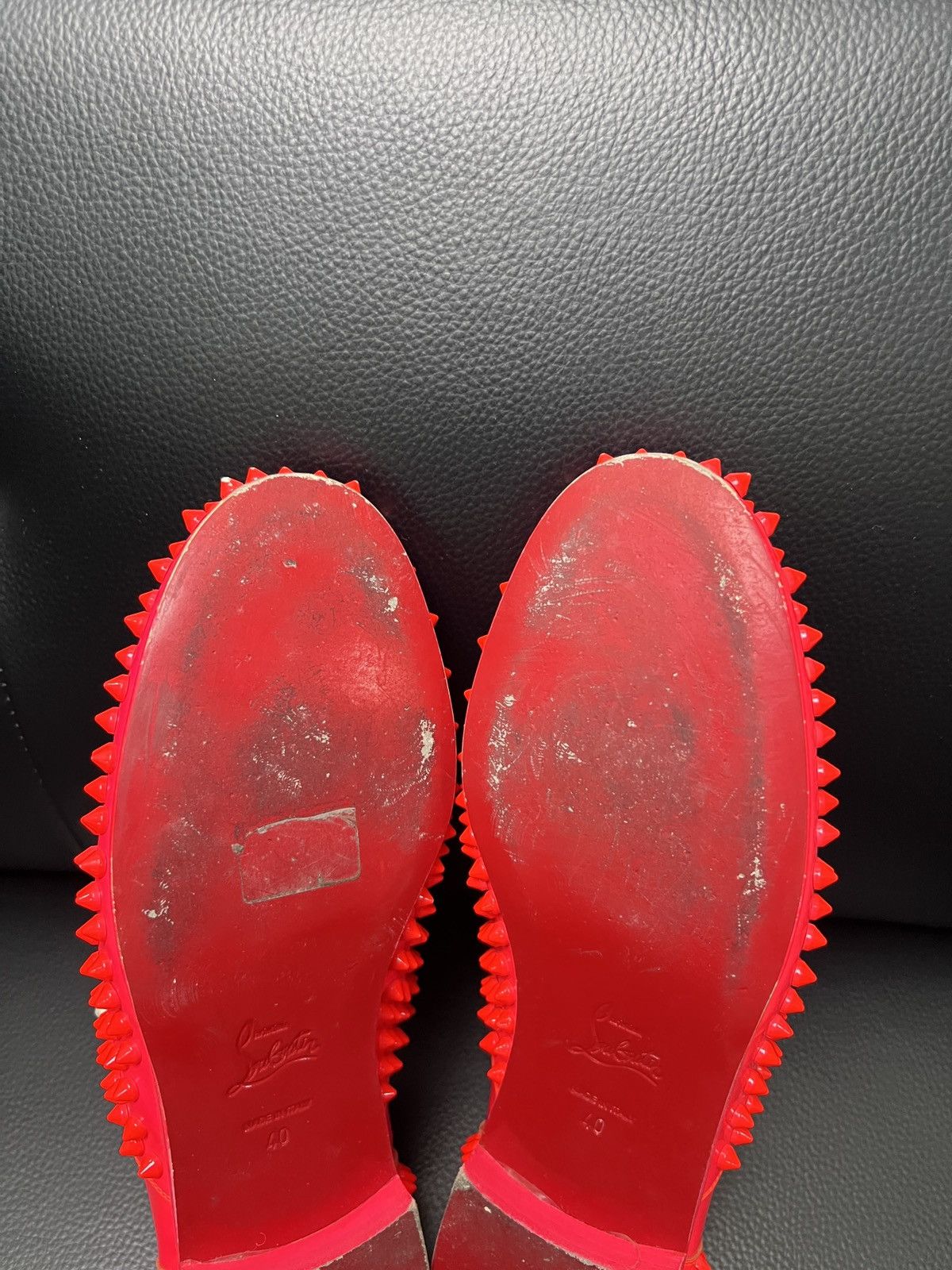 Christian Louboutin Christian Louboutin CL Red Studded Red Sole Low Top Boots Size US 7 / EU 40 - 17 Thumbnail