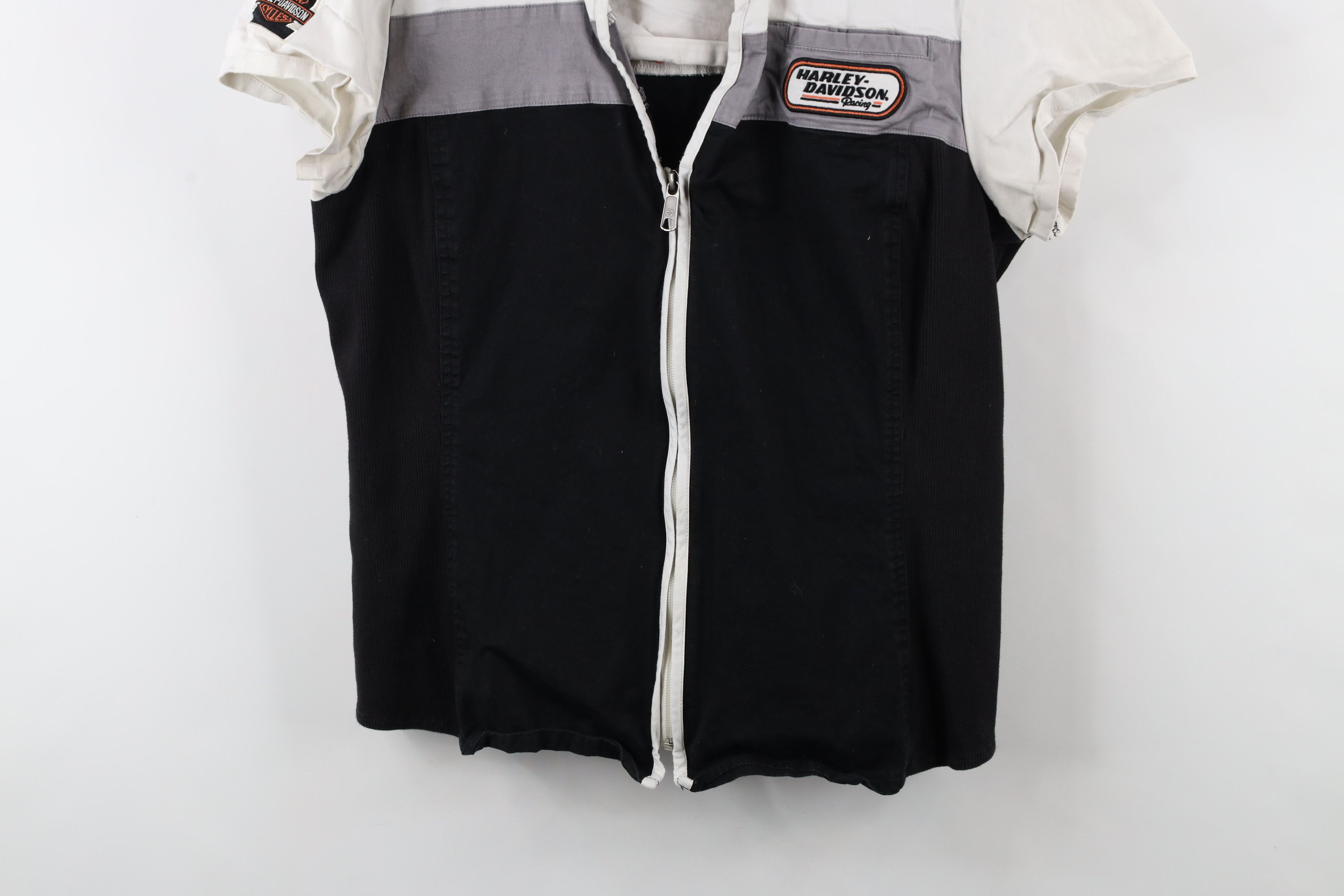 Harley Davidson × Vintage Vintage Harley Davidson Full Zip Mechanic Collared Shirt Size XL / US 12-14 / IT 48-50 - 3 Thumbnail