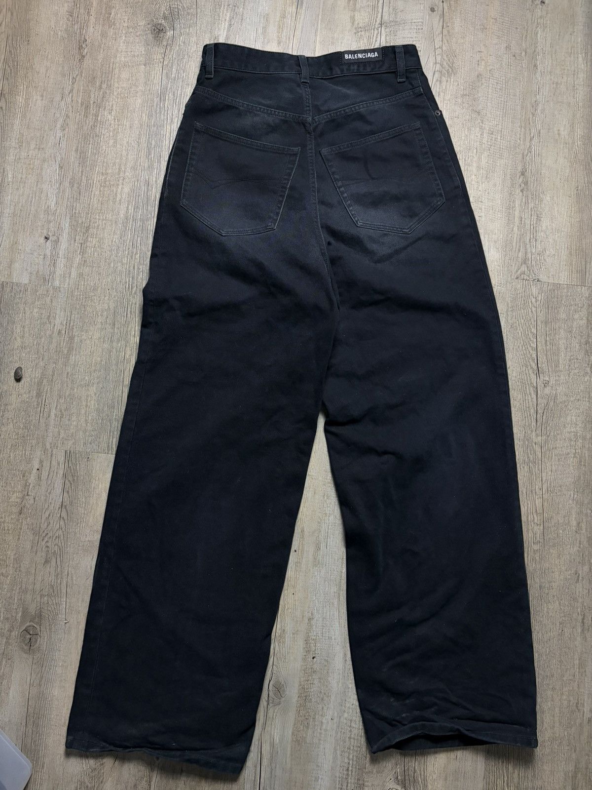 Balenciaga Balenciaga FW23’ Washed Black Baggy Denim Size US 30 / EU 46 - 2 Thumbnail