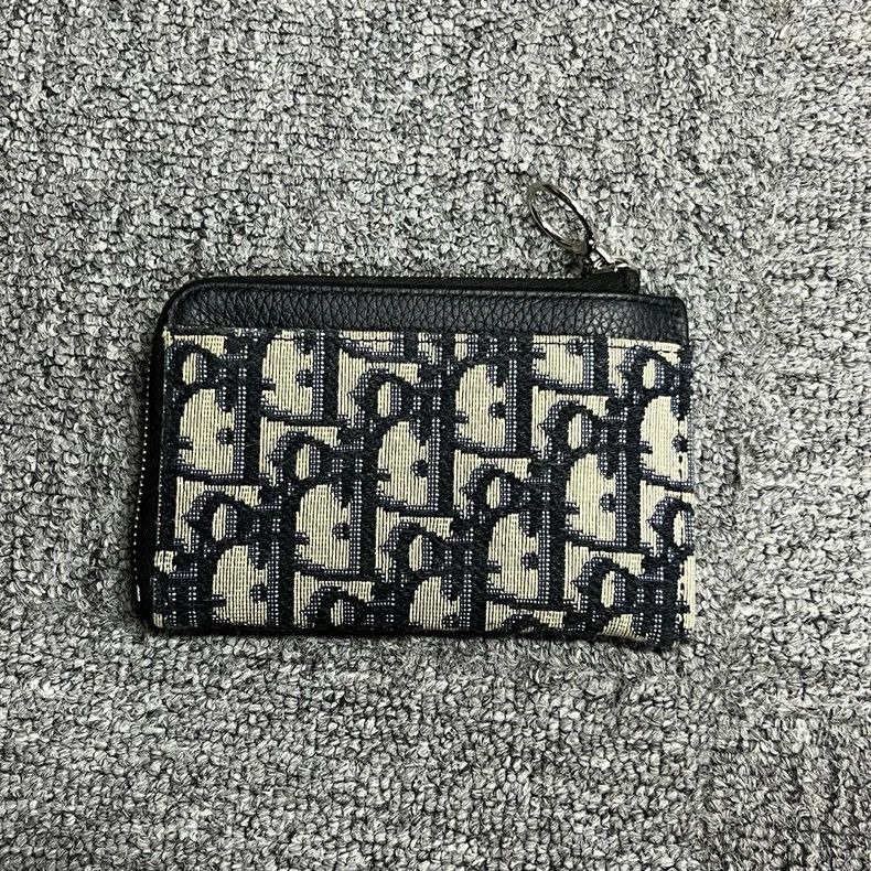 Dior Dior Dior Classic Blue Black Leather Wallet-2507 Size ONE SIZE - 2 Thumbnail