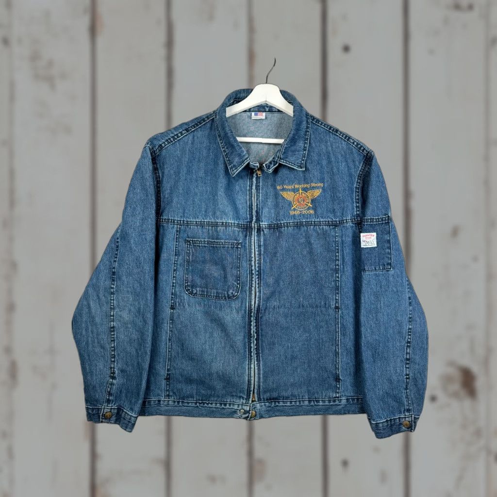 J Brand VINTAGE Pointer Brand Denim Jacket Mens XL Local 512 Embroidered Blue Cotton Chest 50 In Regular Jacket Outdoor Mens Size US XL / EU 56 / 4 - 1 Thumbnail
