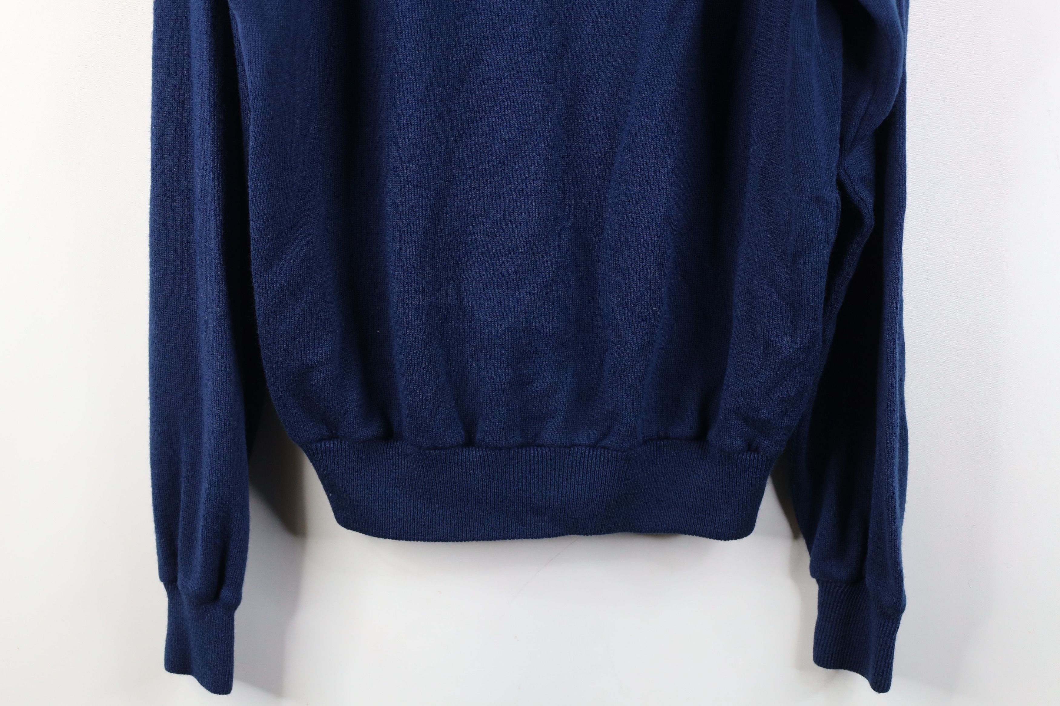 Vintage Vintage 70s Streetwear Hood Knit Hoodie Sweater Blue USA Size US L / EU 52-54 / 3 - 14 Thumbnail