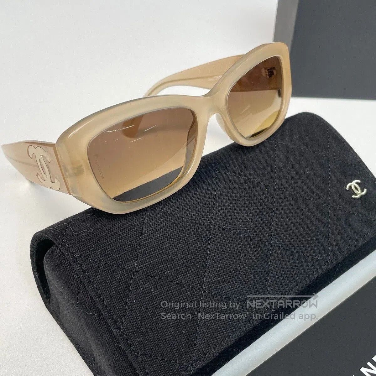 Chanel Chanel Light Brown Square-Frame Sunglasses. Size ONE SIZE - 2 Thumbnail