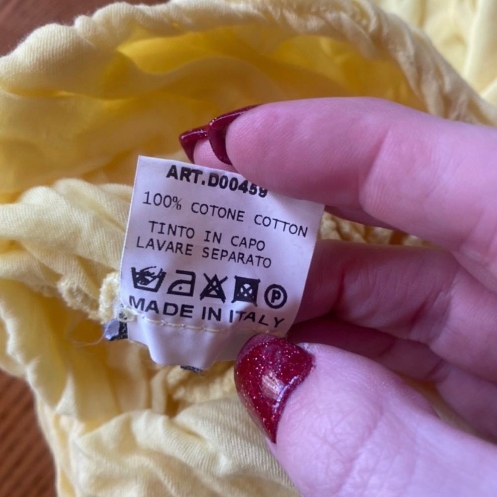 Other Doralice Women’s Strapless Top Size 2 – Made in Italy Yellow Size XS / US 0-2 / IT 36-38 - 6 Thumbnail