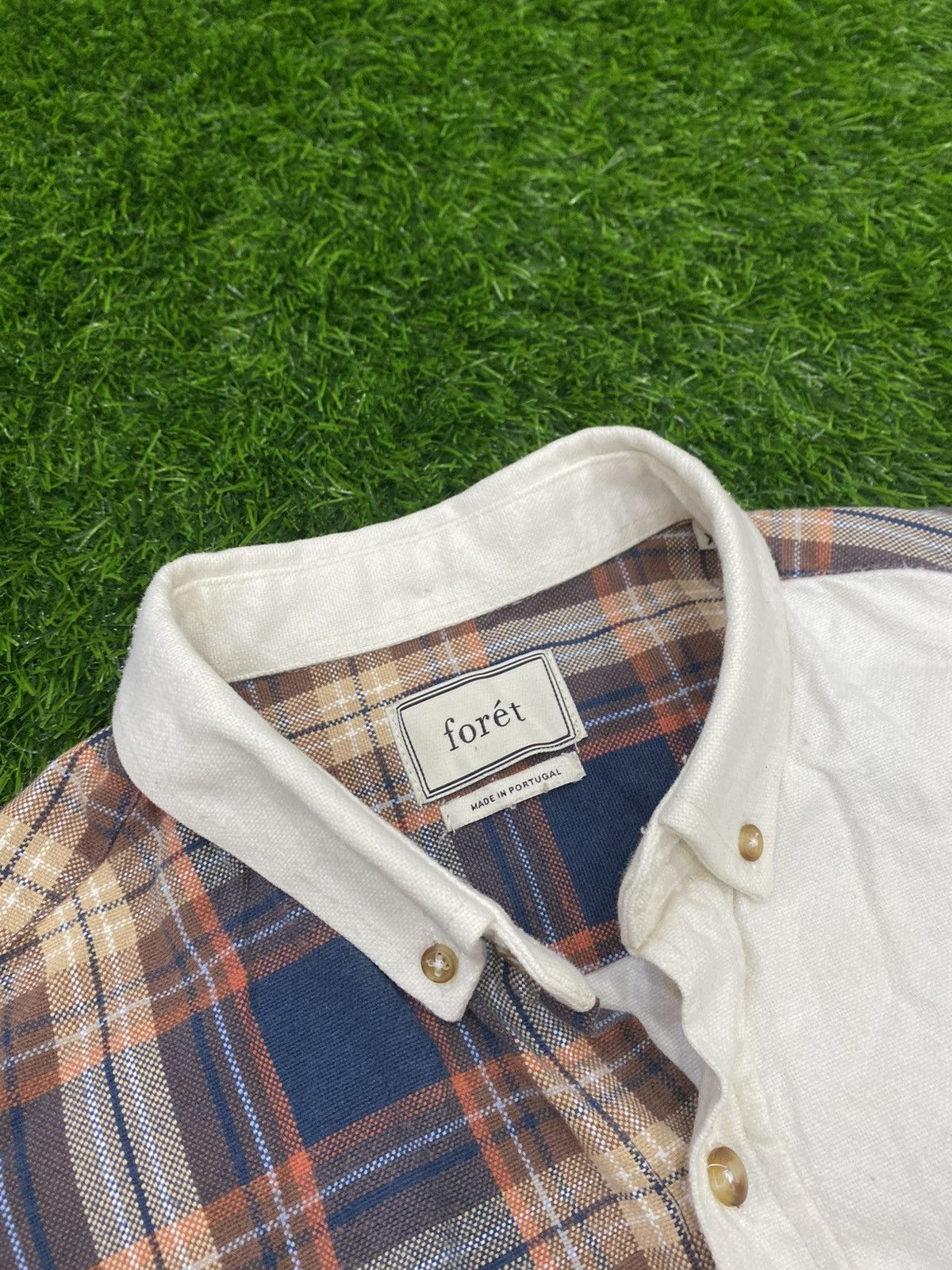 foret Foret Studio Split Buttom Up Split Check Shirt Size US XL / EU 56 / 4 - 5 Thumbnail