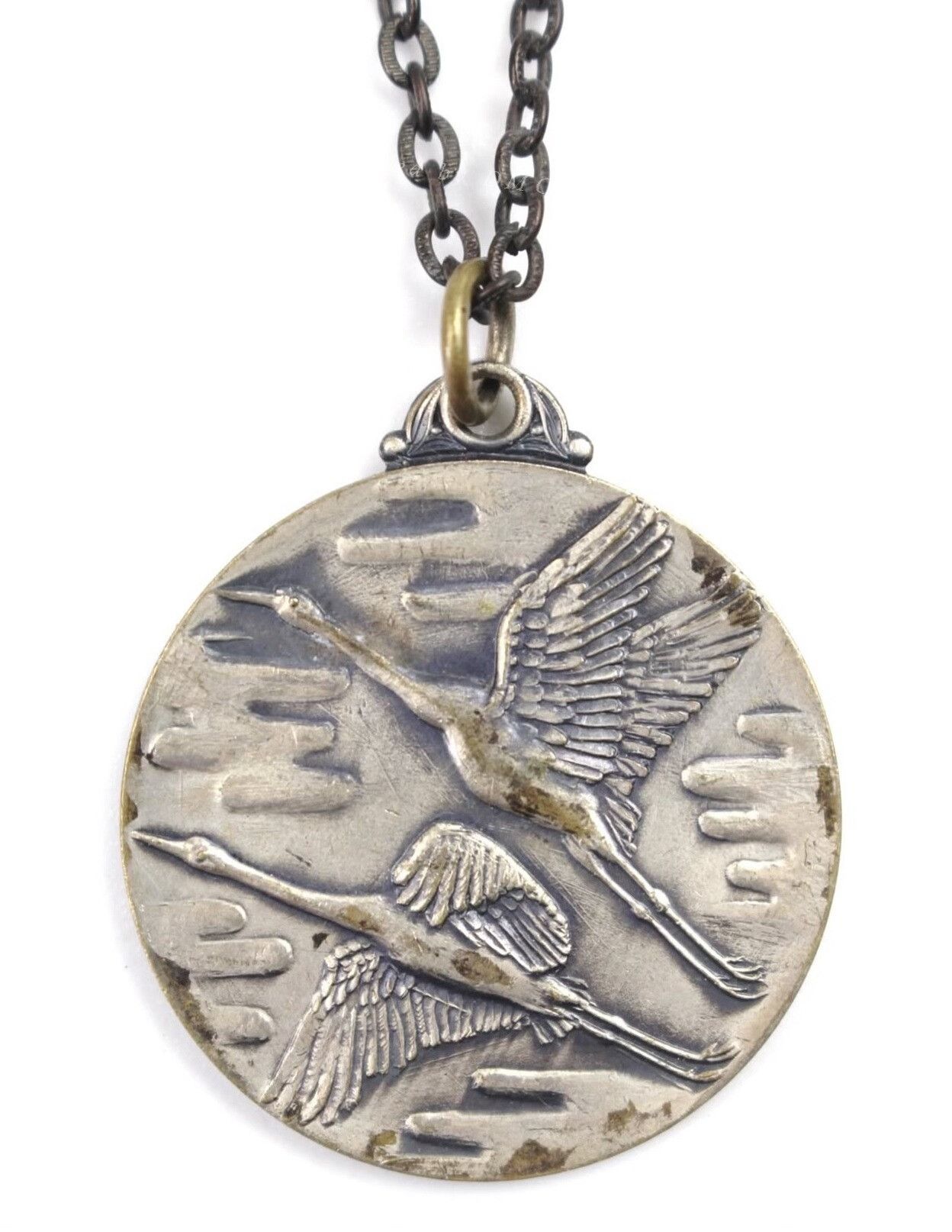 Vintage 1975 Japanese Shodo Flying Cranes Necklace Size ONE SIZE - 1 Thumbnail